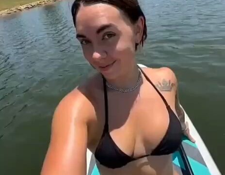 Abby Berner Show Big Tits on Boat – hot video